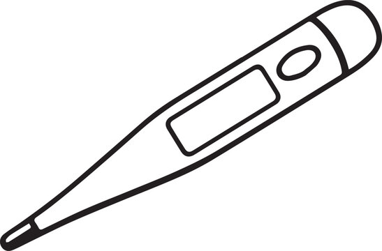Digital thermometer used for measuring body temperature accurately Vector