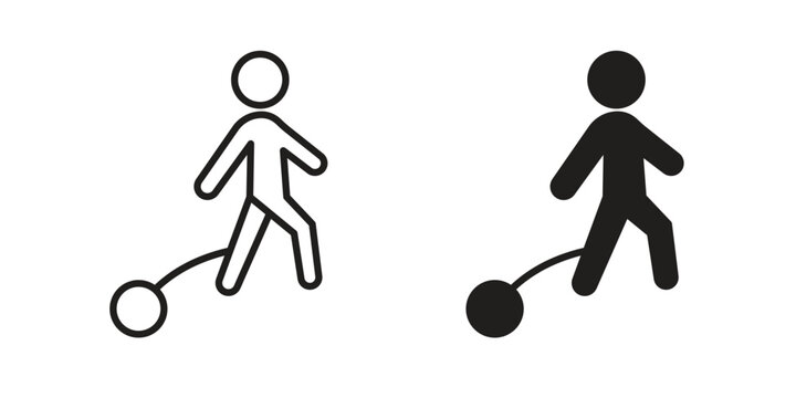 Guilty human icon. modern vector symbols set