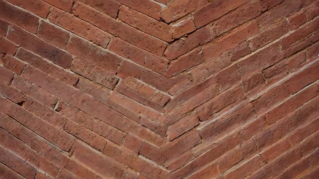 Textured Red Brickwork in a Classic Herringbone Design.