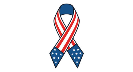 Obraz premium American Flag Ribbon Awareness Symbol