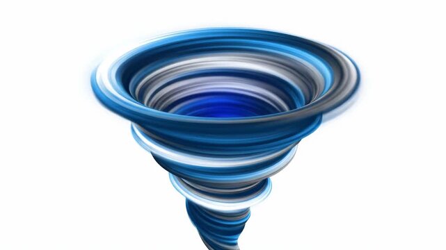 Abstract Blue Tornado Swirl Vortex Motion Graphic.