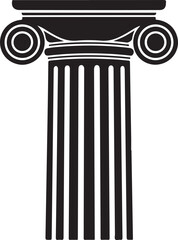 Ancient greek roman architecture column pillar design element icon