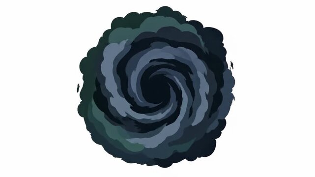 Dark Swirling Vortex Abstract Background Animation.