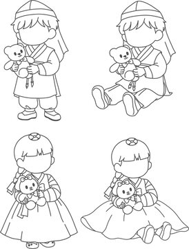 한복_어린이_선화
