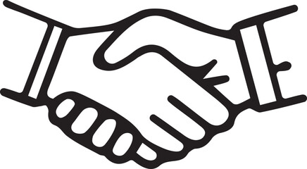 Obraz premium Business Partnership Agreement Handshake Icon
