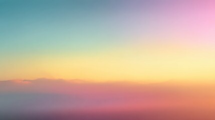 Obraz premium Serene Gradient Sky at Dusk, Soft Hues Blending Together in Calm Atmosphere with Gentle Pastel Shades