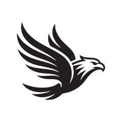 Obraz premium Eagle professional simple design, black and white