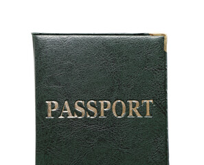 Passport isolated on white background, closeup