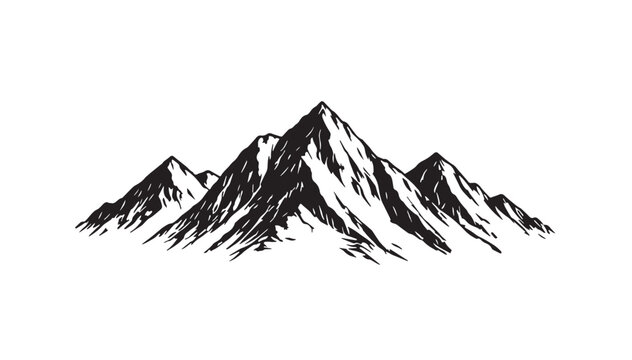 mountains vector sketch element