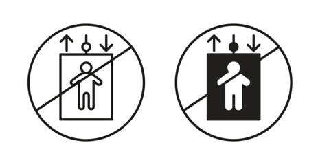 Fototapeta premium No elevator signs. web vector design