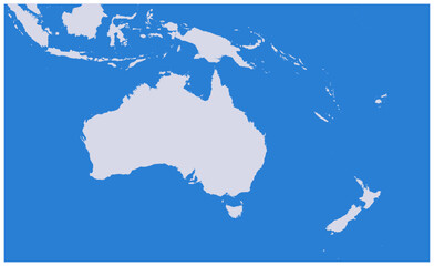 Fototapeta premium Outline Mao Australia Map.ai