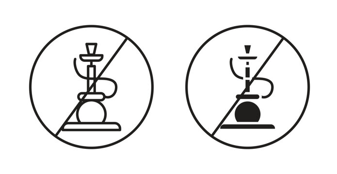 No hookah signs. web vector design