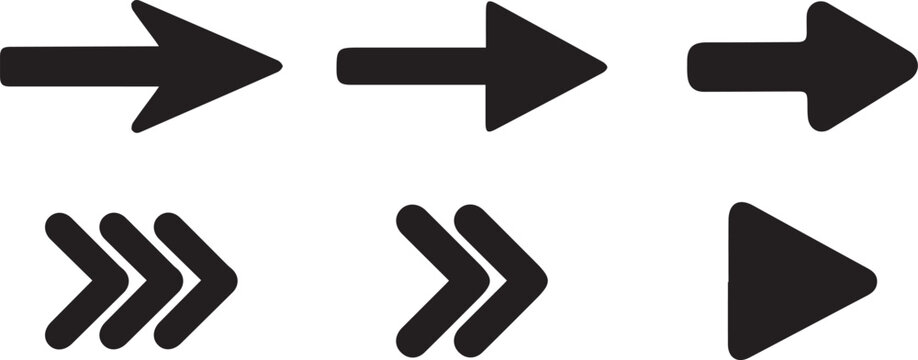 Black vector arrow symbol illustration, arrow head sign design. arrow black set. 