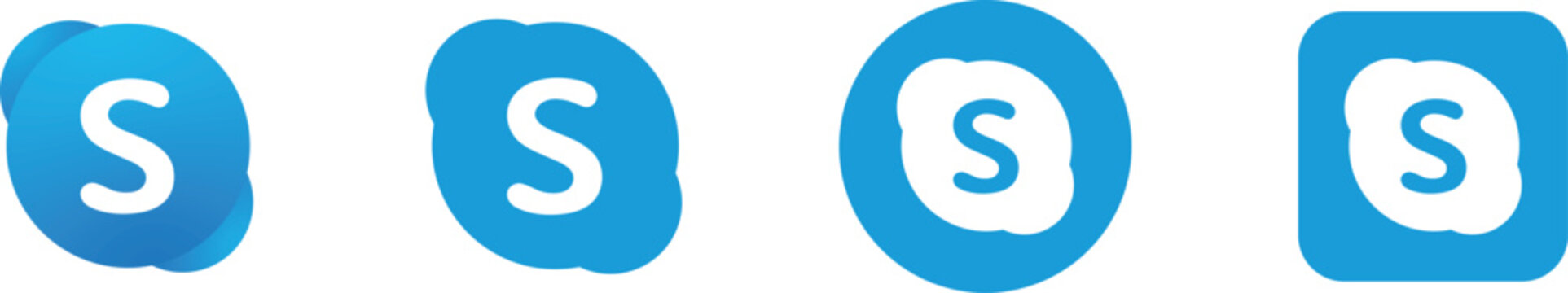 Skype Logo Vector Set