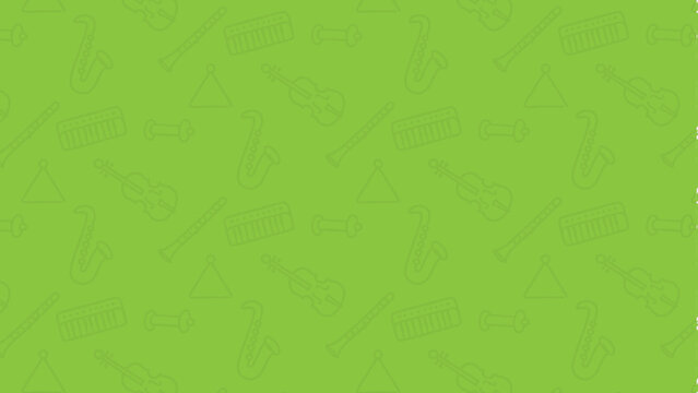 Musical instrument doddle pattern design 