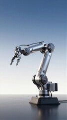 Industrial robotic arm for automated manufacturing, smart factory technology and robotics innovation