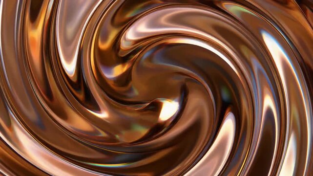Smooth abstract swirl animation with glossy liquid motion and colorful flowing shapes. Modern background design suitable for creative projects, presentations, and motion graphics.
