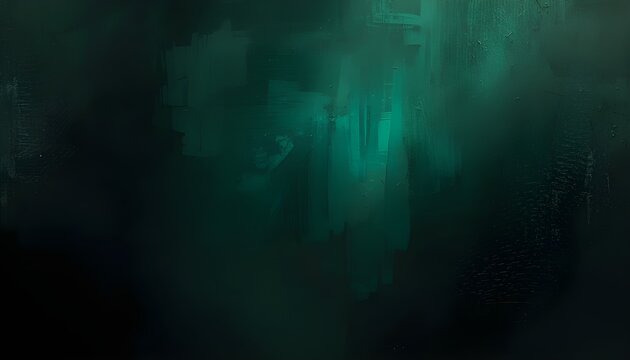 A mysterious and eerie green-lit scene with a dark and foggy atmosphere