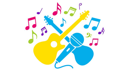 Obraz premium Music Instruments and Microphone Icon Set.