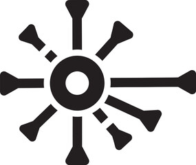 Obraz premium black and white illustration of a symbol with bones