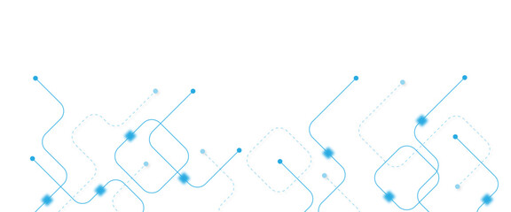 Obraz premium Abstract futuristic technology background. Technology background with crossed lines and dots.
