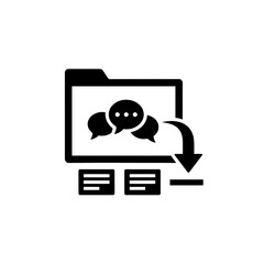 Fototapeta premium Communication Data Download Icon, Transparent PNG