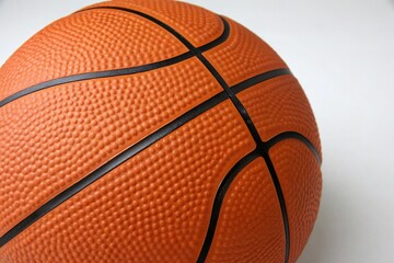 Fototapeta premium Close-up of a textured orange basketball