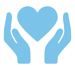 Obraz premium Hands Holding Heart Flat Icon