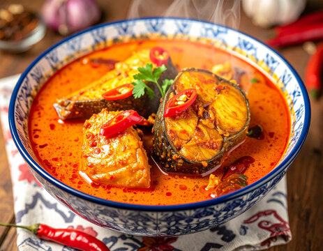 Ikan Tongkol Asam Padeh Pedas Khas Minangkabau dengan Kuah Cabai Merah