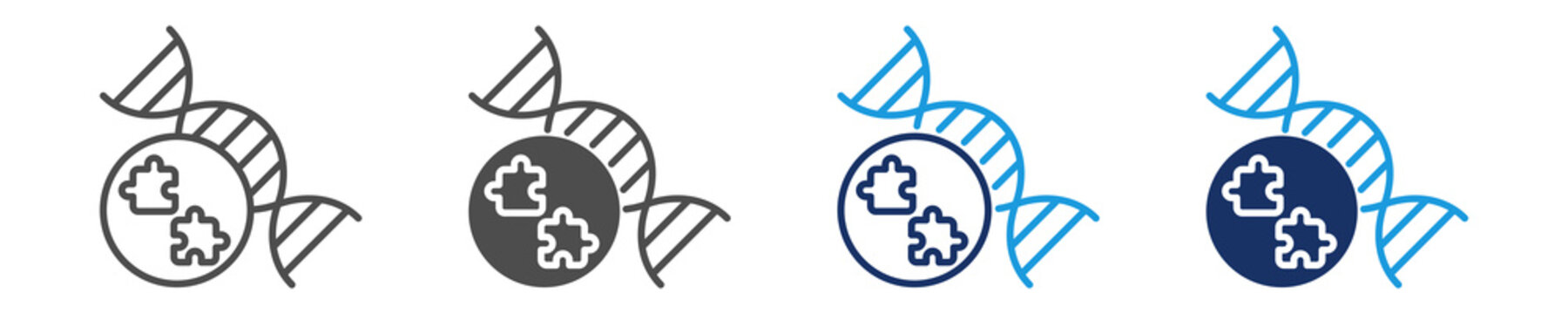 epigenetics icon set with multi concept