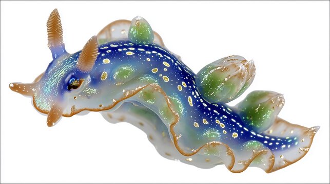 blue fish on white background