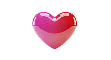 Glossy Red and Pink Heart Shape