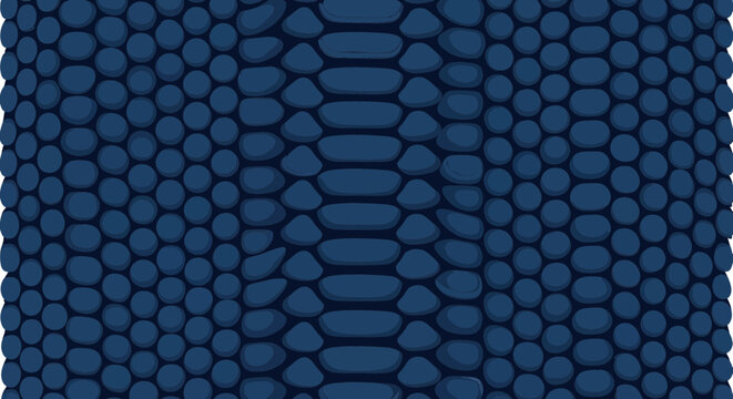 Deep Blue Snake Skin Pattern Seamless Texture Background