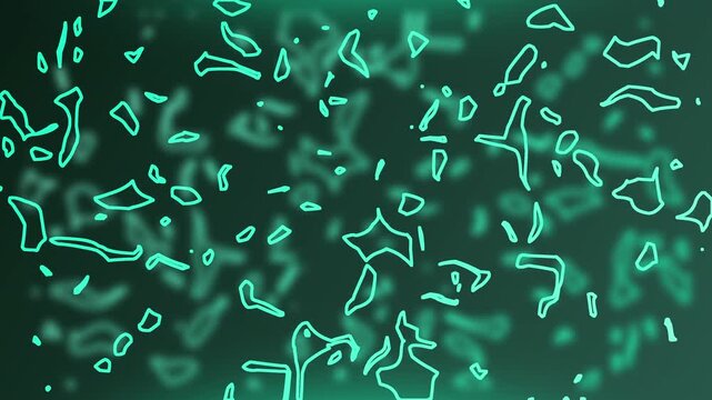 Teal floaters commonly seen in human eyes, suitable for medical articles, optometry websites, and ophthalmology presentations for a professional look.