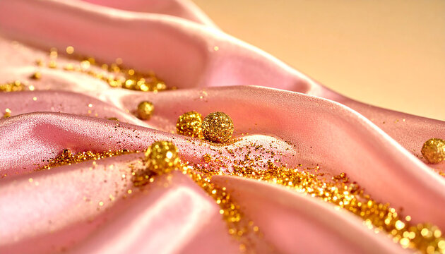 Dull pastel with gold glitter background
4