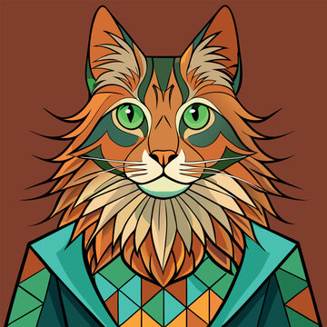 vector illustration of cat