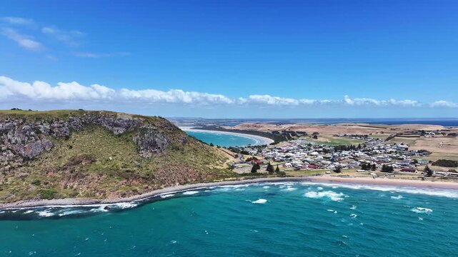Spectacular aerial footage of The Nut Stanley Tasmania Australia