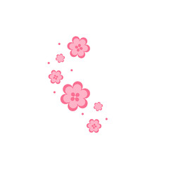 Happy Mother's Day Cute Pink Flowers. Vector Illustration  © 66soloria_