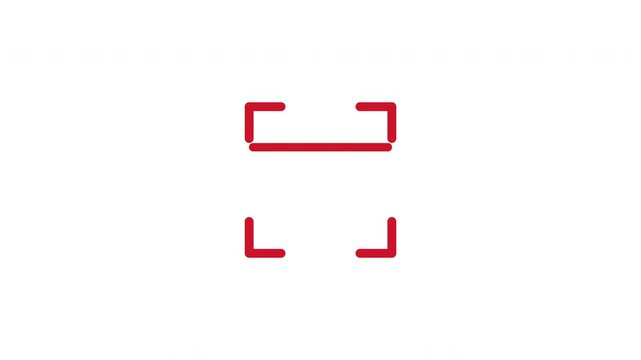 Scanner Loop Animation Barcode Qr Code Red Isolated On White Background