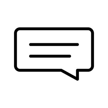 A chat bubble or callout icon used to display helpful information or tips to the user