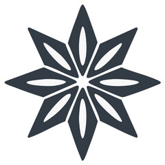 Obraz premium Stylized Star Anise Spice Shape