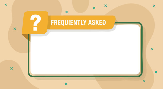 Frequently Asked Questions Banner. FAQ Template. Flat Design Illustration. Help Section Layout.