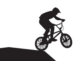 Obraz premium Cycling Silhouette Vector Cyclist, Biking Mountain, Racing, Leisure Adventure Vectors