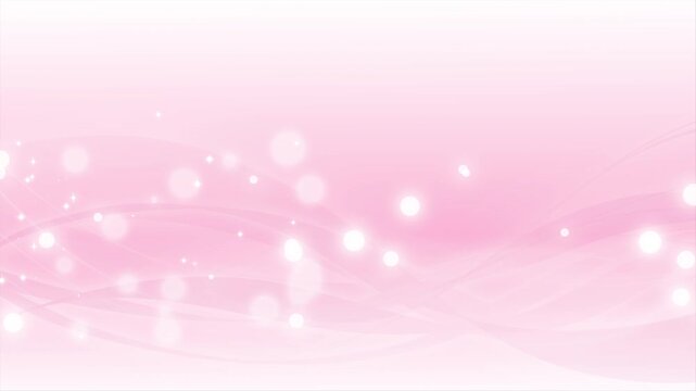 ピンクのグラデーションウェーブと左から右への淡いぼけとキラキラ[背景ライトピンク] Happy Series:Pink gradient waves with a soft blur and glitter from left to right [background light pink]