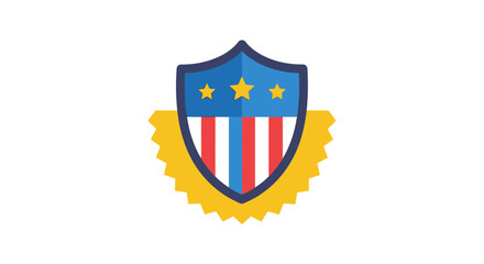 Obraz premium American shield logo with stars.