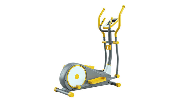 Grey and Yellow Elliptical Cross Trainer