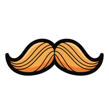 A stylized orange mustache