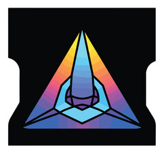Fototapeta premium A triangular prism with a rainbow gradient