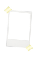 Vintage photo frame card with film texture, dust and scratches, isolated transparent PNG.