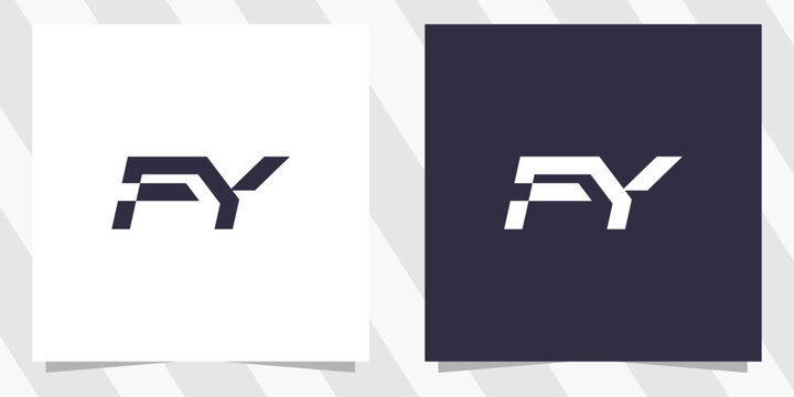 letter fy yf logo design vector